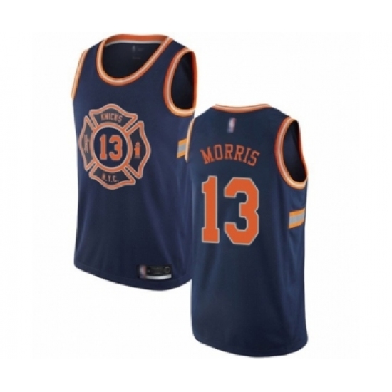 Women's New York Knicks #13 Marcus Morris Swingman Navy Blue Basketball Jersey - City Edition - Ujersey