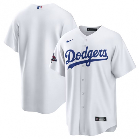 Men's Los Angeles Dodgers Blank White 2024 World Series Champions Home Stitched Baseball Jersey - Ujersey