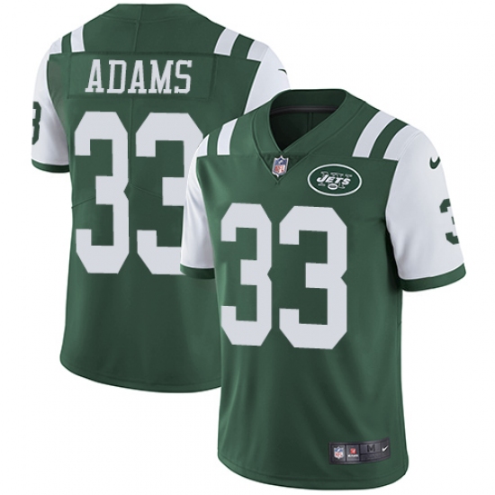 Men's Nike New York Jets #33 Jamal Adams Green Team Color Vapor Untouchable Limited Player NFL Jersey - Ujersey