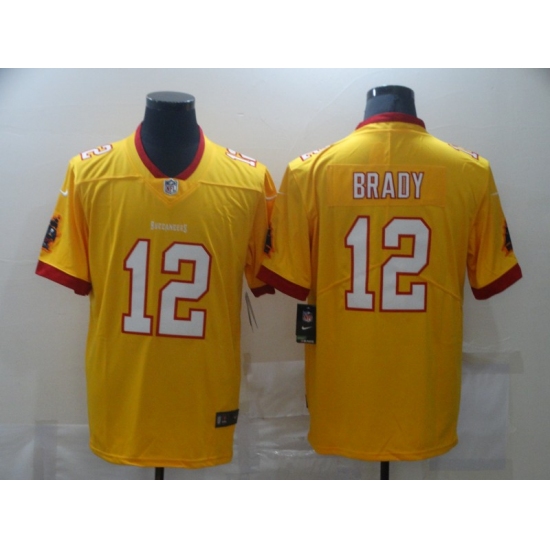Men's Tampa Bay Buccaneers #12 Tom Brady yellow Limited Jersey - Ujersey