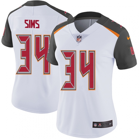 Women's Nike Tampa Bay Buccaneers #34 Charles Sims Elite White NFL Jersey - Ujersey
