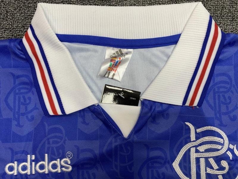 Rangers FC Retro Soccer Jersey Home Custom Shirt 1996-97 - ujerseystore