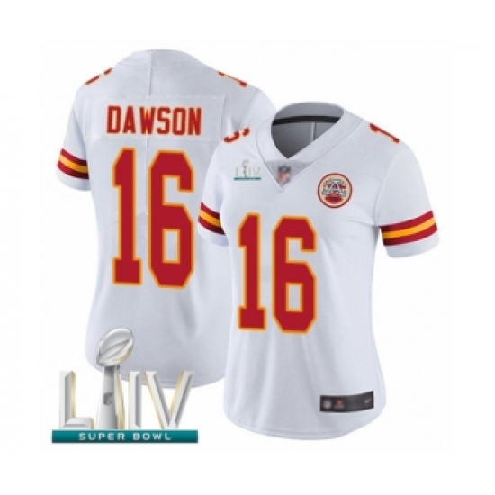 Women's Kansas City Chiefs #16 Len Dawson White Vapor Untouchable Limited Player Super Bowl LIV Bound Football Jersey - Ujersey