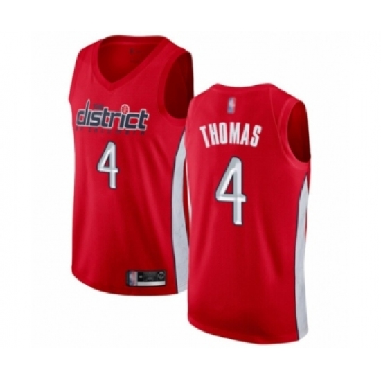 Men's Washington Wizards #4 Isaiah Thomas Red Swingman Jersey - Earned Edition - Ujersey