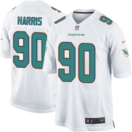 Men's Nike Miami Dolphins #90 Charles Harris Game White NFL Jersey - Ujersey