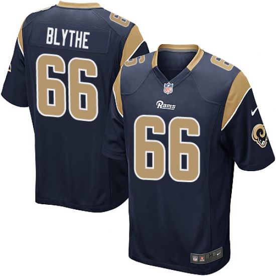 Men's Nike Los Angeles Rams #66 Austin Blythe Game Navy Blue Team Color NFL Jersey - Ujersey