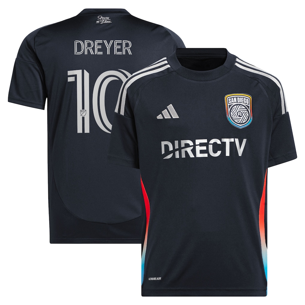 Youth San Diego FC Anders Dreyer adidas Navy 2025 State of Flow Replica Jersey - Ujersey NHL