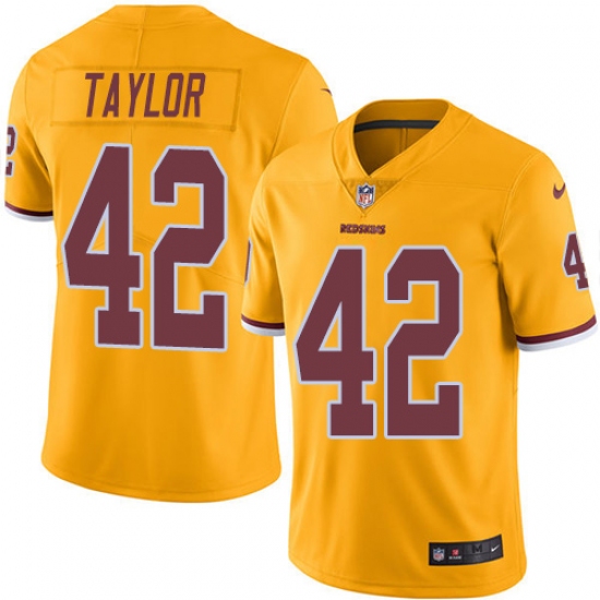 Youth Nike Washington Redskins #42 Charley Taylor Limited Gold Rush Vapor Untouchable NFL Jersey