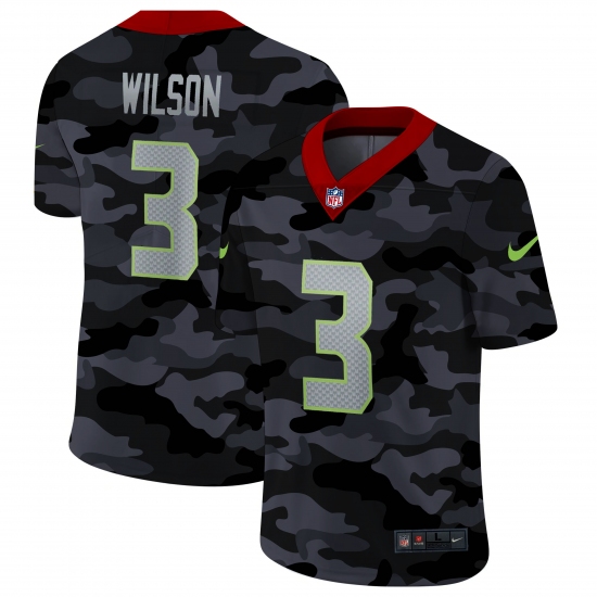 Men's Seattle Seahawks #3 Russell Wilson Camo 2020 Nike Limited Jersey - Ujersey