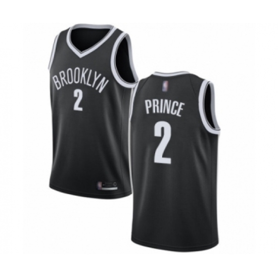 Youth Brooklyn Nets #2 Taurean Prince Swingman Black Basketball Jersey - Icon Edition - Ujersey