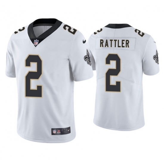 Men's New Orleans Saints #2 Spencer Rattler White 2025 Vapor Limited Football Stitched Jersey - Ujersey