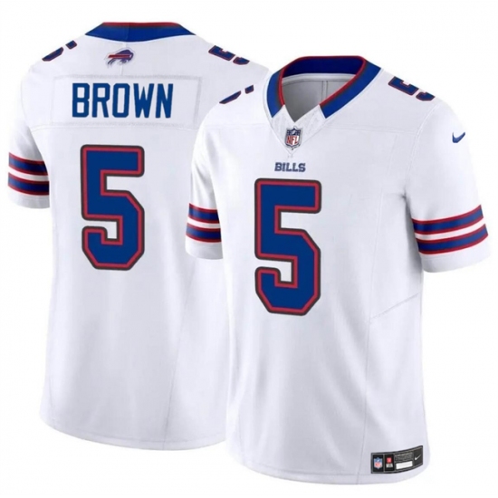 Men's Buffalo Bills #5 Anthony Brown White 2024 F.U.S.E. Vapor Untouchable Limited Football Stitched Jersey - Ujersey