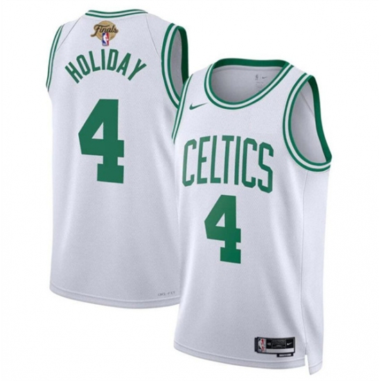 Men's Boston Celtics #4 Jrue Holiday White 2024 Finals Association Edition Stitched Basketball Jersey - Ujersey