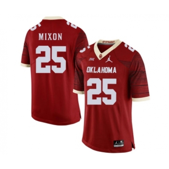 Oklahoma Sooners 25 Joe Mixon Red 47 Game Winning Streak College Football Jersey - Ujersey