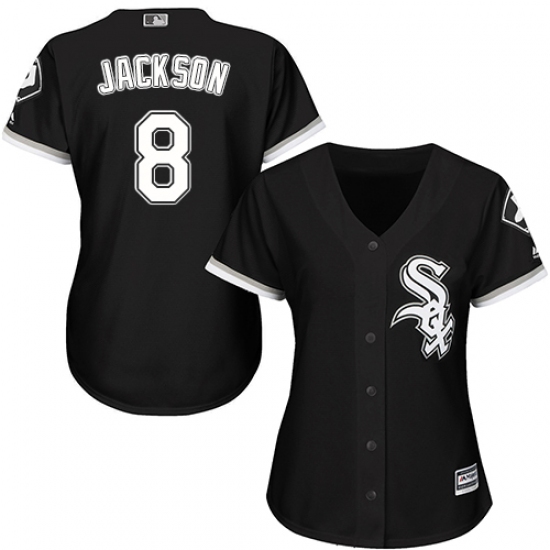 Women's Majestic Chicago White Sox #8 Bo Jackson Replica Black Alternate Home Cool Base MLB Jersey - Ujersey