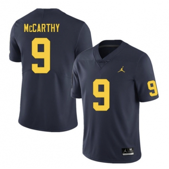 Men's Michigan Wolverines #9 J.J. McCarthy Navy Blue Stitched Jersey - Ujersey