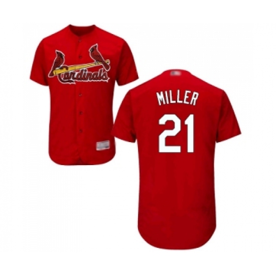 Men's St. Louis Cardinals #21 Andrew Miller Red Alternate Flex Base Authentic Collection Baseball Jersey - Ujersey
