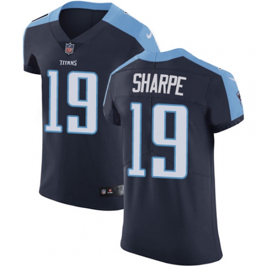 Men's Nike Tennessee Titans #19 Tajae Sharpe Navy Blue Alternate Vapor Untouchable Elite Player NFL Jersey - Ujersey