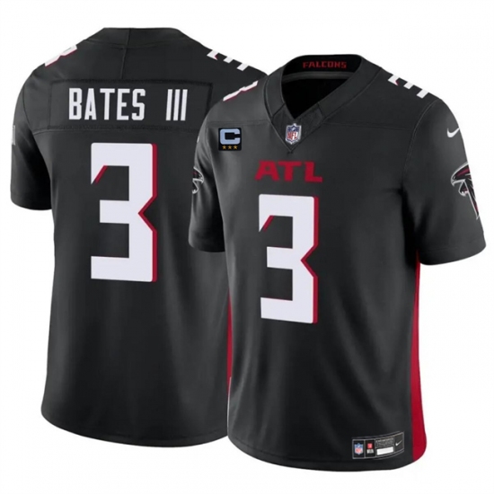 Men's Atlanta Falcons #3 Jessie Bates III Black 2024 F.U.S.E With 3-Star C Vapor Untouchable Limited Stitched Football Jersey - Ujersey