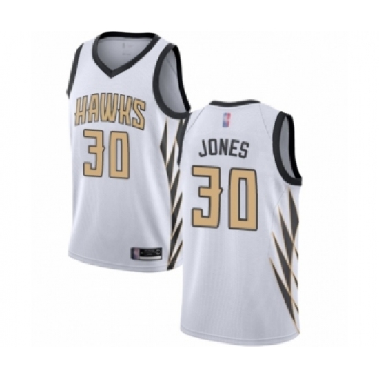 Men's Atlanta Hawks #30 Damian Jones Authentic White Basketball Jersey - City Edition - Ujersey