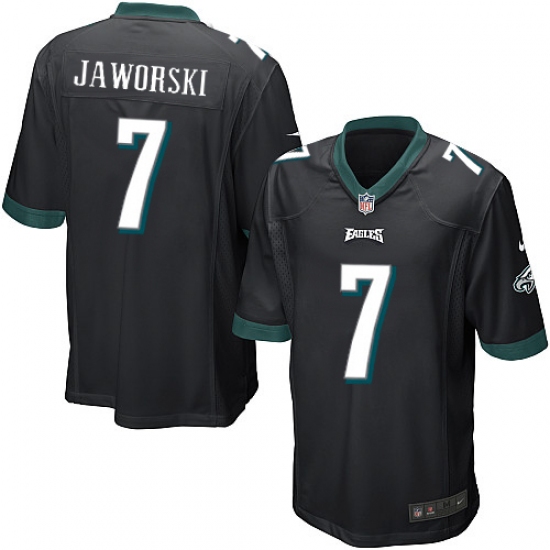 Men's Nike Philadelphia Eagles #7 Ron Jaworski Game Black Alternate NFL Jersey - Ujersey