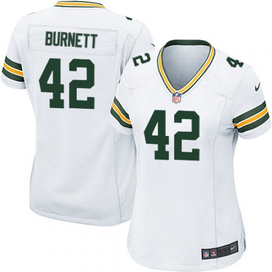 Women's Nike Green Bay Packers #42 Morgan Burnett Game White NFL Jersey - Ujersey