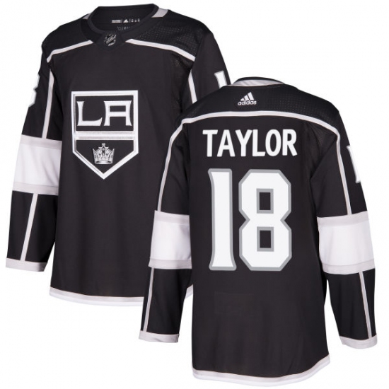 Men's Adidas Los Angeles Kings #18 Dave Taylor Authentic Black Home NHL Jersey - Ujersey