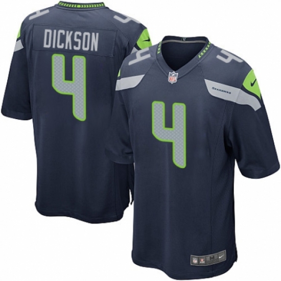 Men's Nike Seattle Seahawks #4 Michael Dickson Game Navy Blue Team Color NFL Jersey - Ujersey