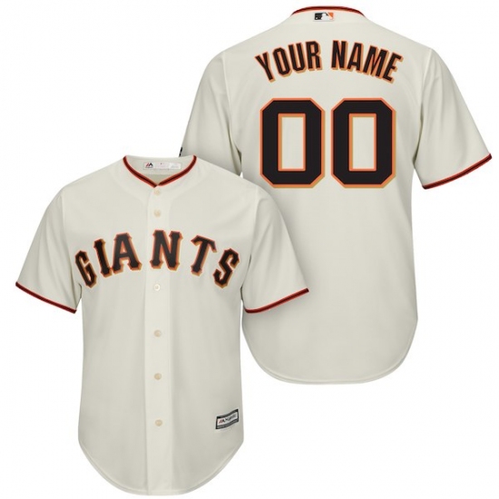 Men's San Francisco Giants Majestic Cream Cool Base Custom Jersey - Ujersey