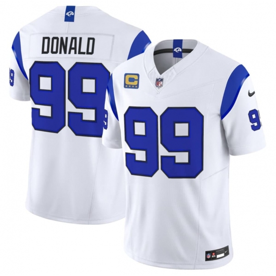 Men's Los Angeles Rams #99 Aaron Donald White 2026 F.U.S.E. With 4- Star C Vapor Limited Football Stitched Jersey - Ujersey