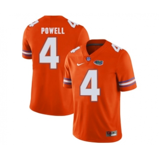 Florida Gators 4 Brandon Powell Orange College Football Jersey - Ujersey
