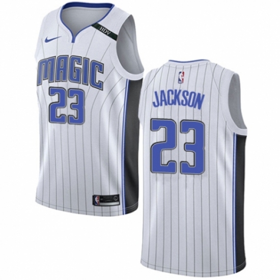 Men's Nike Orlando Magic #23 Justin Jackson Swingman White NBA Jersey - Association Edition - Ujersey