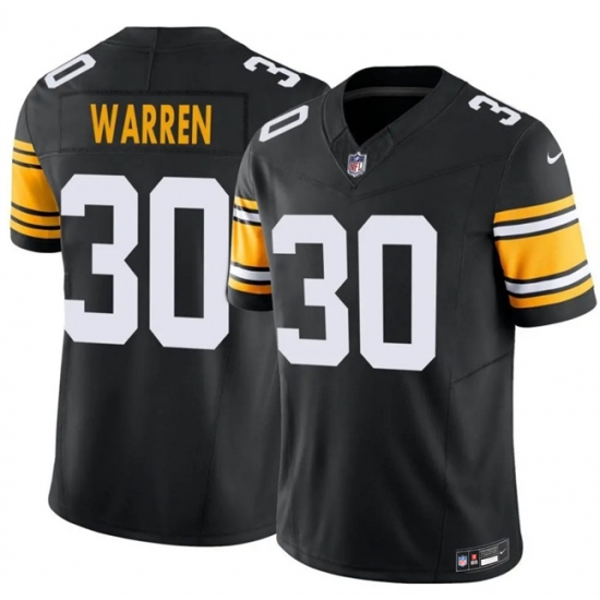 Men's Pittsburgh Steelers #30 Jaylen Warren Black 2025 F.U.S.E. Alternate Vapor Untouchable Limited Stitched Jersey - Ujersey