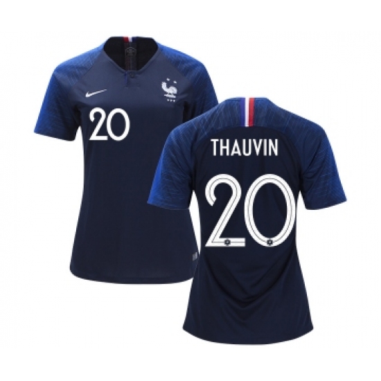 Women's France #20 Thauvin Home Soccer Country Jersey