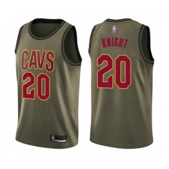 Men's Cleveland Cavaliers #20 Brandon Knight Swingman Green Salute to Service Basketball Jersey - Ujersey