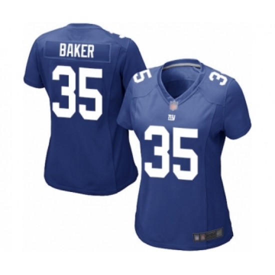 Women's New York Giants #35 Deandre Baker Game Royal Blue Team Color Football Jersey - Ujersey