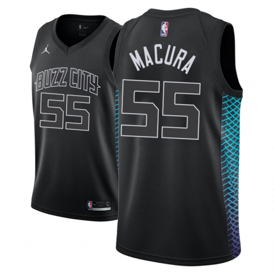 Men NBA 2018-19 Charlotte Hornets #55 J  P  Macura City Edition Black Jersey - Ujersey