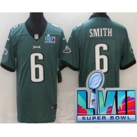 Youth Philadelphia Eagles #6 DeVonta Smith Limited Green Super Bowl LVII Vapor Jersey - Ujersey