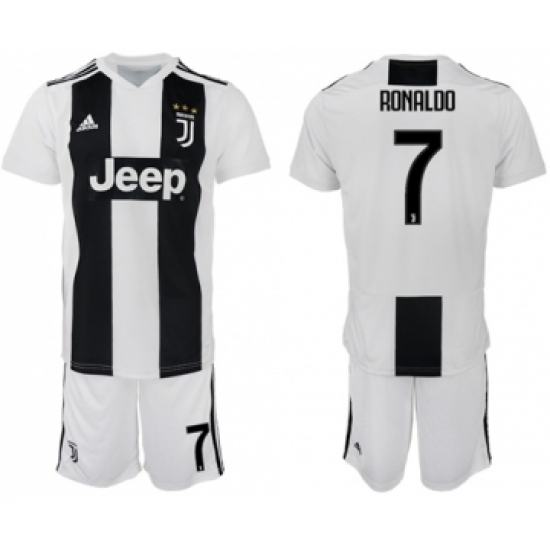 Juventus #7 Ronaldo Home Soccer Club Jersey