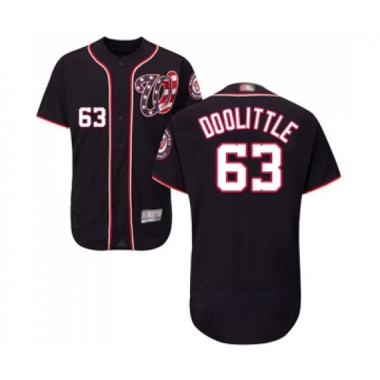 Men's Washington Nationals #63 Sean Doolittle Navy Blue Alternate Flex Base Authentic Collection Baseball Jersey - Ujersey