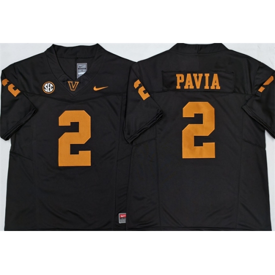 Men's Vanderbilt Commodores #2 Diego Pavia Black F.U.S.E. Vapor Limited Stitched Football Jersey - Ujersey
