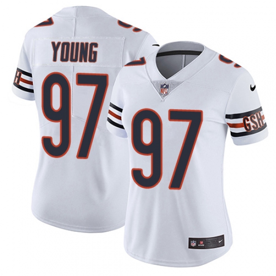 Women's Nike Chicago Bears #97 Willie Young White Vapor Untouchable Limited Player NFL Jersey