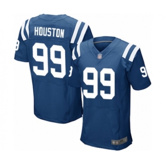 Men's Indianapolis Colts #99 Justin Houston Elite Royal Blue Team Color Football Jersey - Ujersey