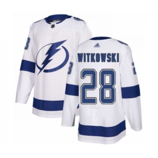 Youth Tampa Bay Lightning #28 Luke Witkowski Authentic White Away Hockey Jersey - Ujersey