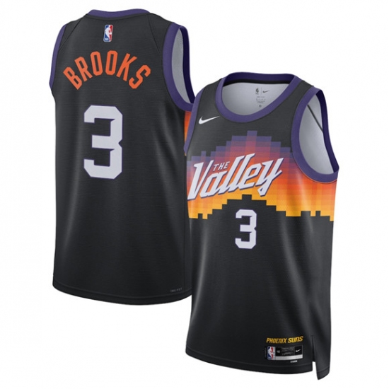 Men's Phoenix Suns #3 Dillon Brooks Black 2025-26 City Edition Stitched Basketball Jersey - Ujersey