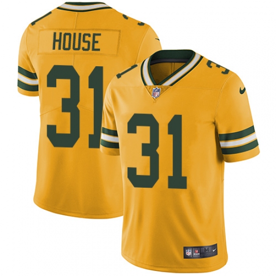 Men's Nike Green Bay Packers #31 Davon House Elite Gold Rush Vapor Untouchable NFL Jersey - Ujersey