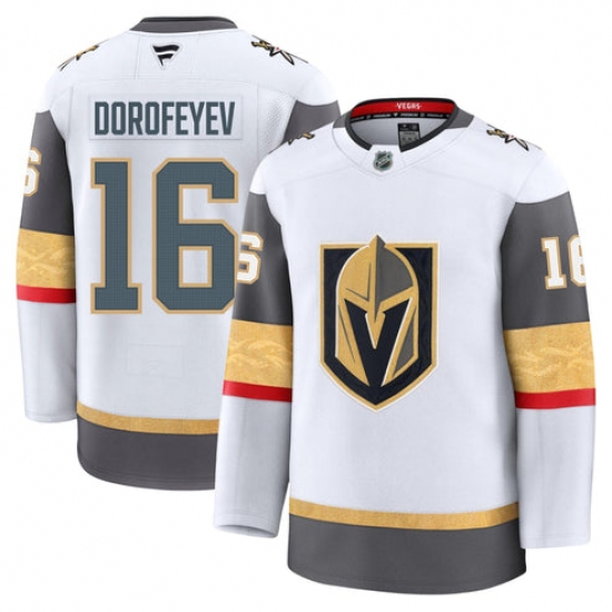 Men's Vegas Golden Knights #16 Pavel Dorofeyev White Away Authentic Jersey - Ujersey