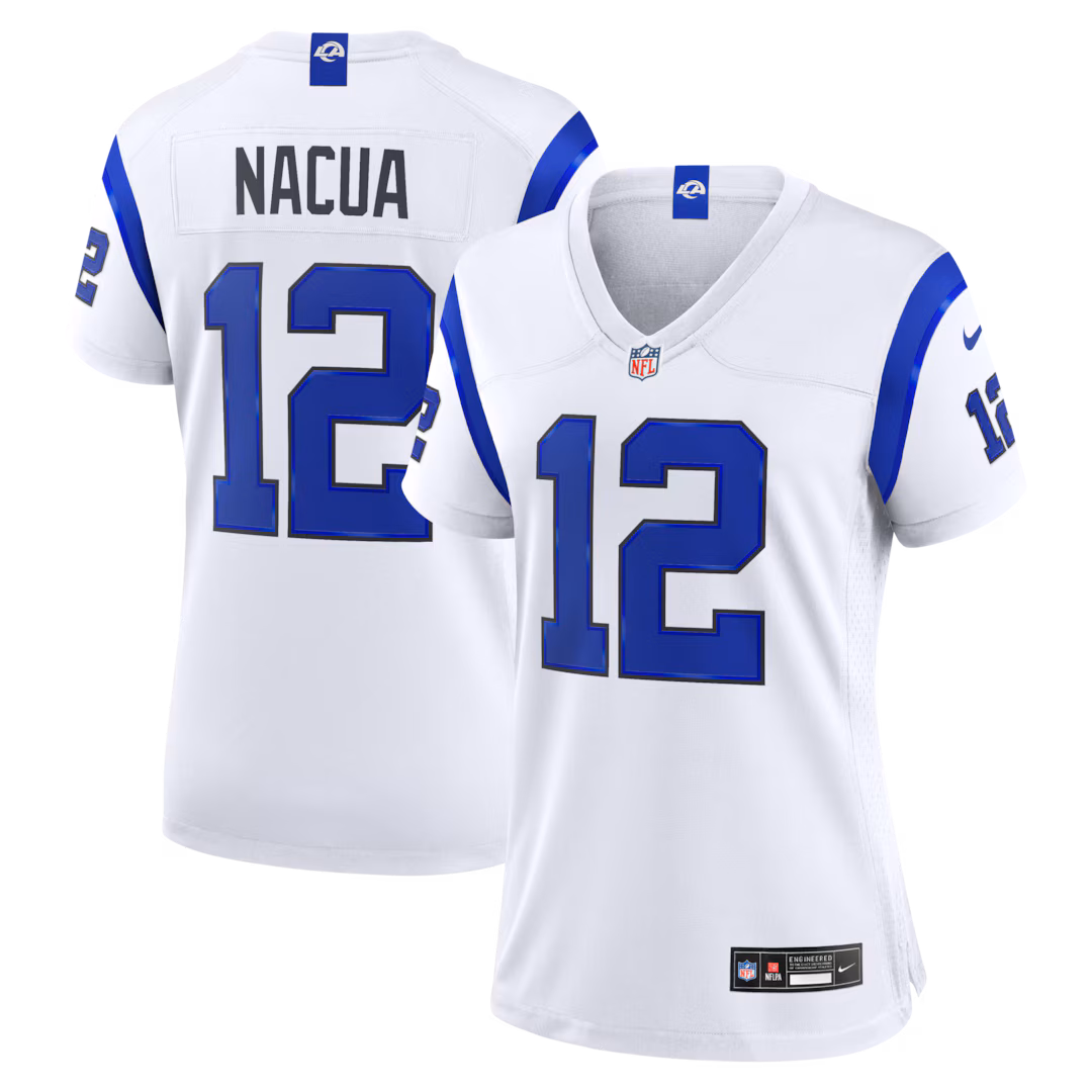 Women's Los Angeles Rams Puka Nacua Nike Fearsome White Game Jersey - Ujersey