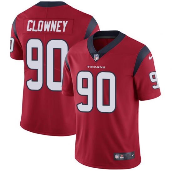 Youth Nike Houston Texans #90 Jadeveon Clowney Elite Red Alternate NFL Jersey - Ujersey