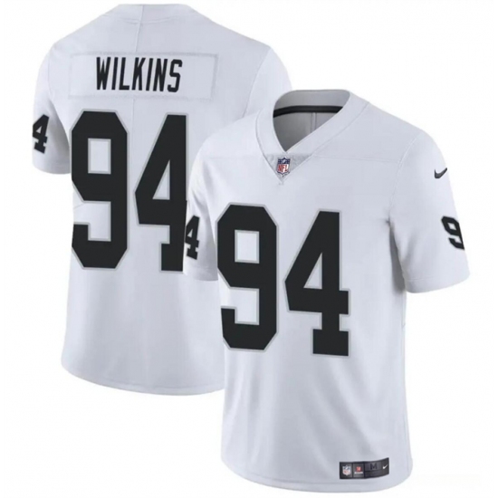 Men's Las Vegas Raiders #94 Christian Wilkins White Vapor Football Stitched Jersey - Ujersey